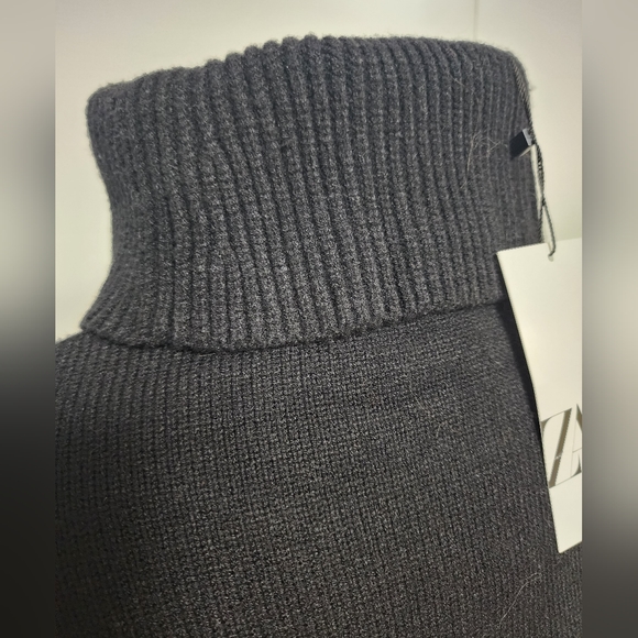 ZARA NWT cuffed knit sweater, black, women's size M - Picture 11 of 12